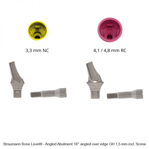 Nt-trading Straumann Bone Level® - Angled Abutment 18° angled over edge GH 1,5 mm incl. Screw-0