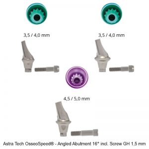 Nt-trading Astra Tech OsseoSpeed® - Angled Abutment 16° incl. Screw GH 1,5 mm-0