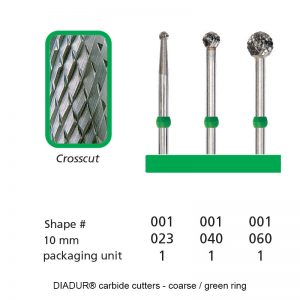 DIADUR® carbide cutters - Green ring - Shape 001-0