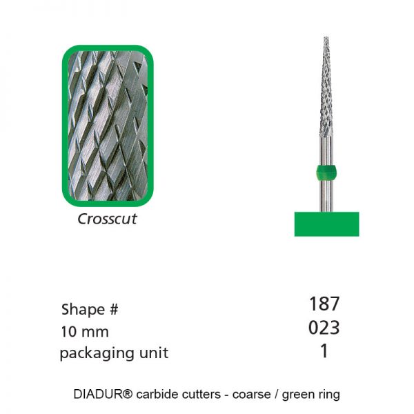 DIADUR® Carbide Cutters - Green Ring - Shape 187-0