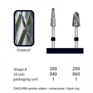 DIADUR® carbide cutters - Black ring - Shape 200-0