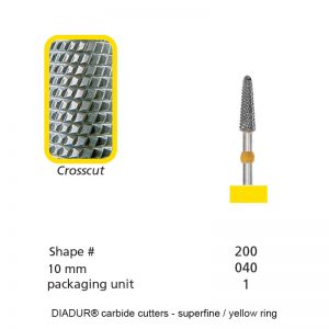 DIADUR® carbide cutters - Yellow ring titano - Shape 200 - 040mm-0