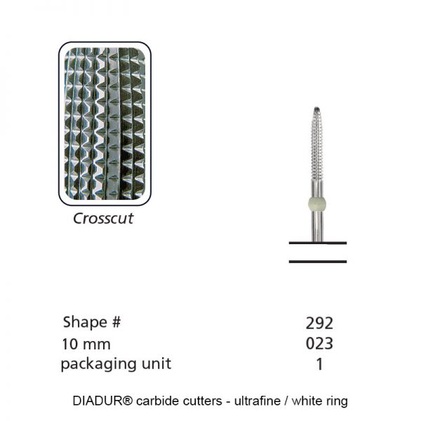 DIADUR® carbide cutters - White ring super-star - Shape 292 - 023mm-0