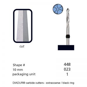 DIADUR® carbide cutters - Black ring - TRI-BUR - Shape 448-0