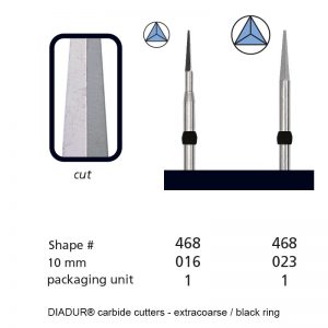 DIADUR® Carbide Cutters - Black Ring - TRI-Cutter - Shape 468-0