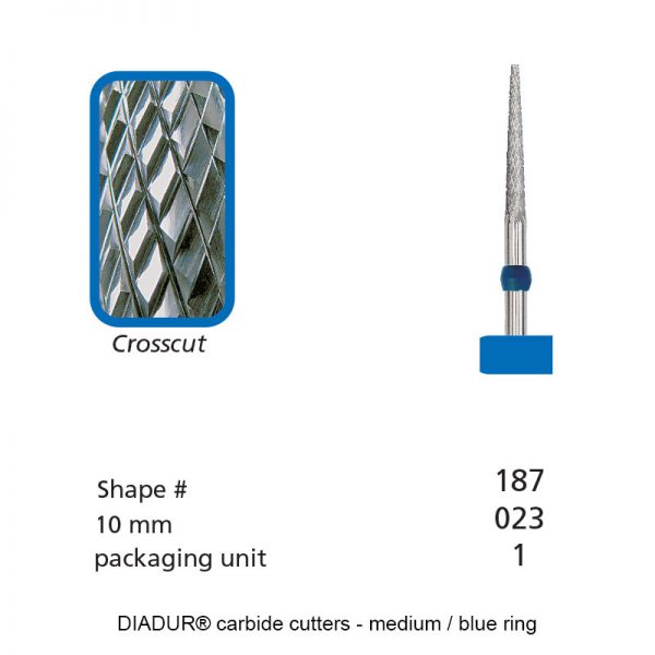 DIADUR® carbide cutters - Blue ring - Shape 187-0