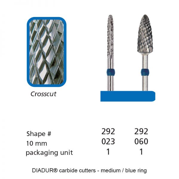 DIADUR® carbide cutters - Blue ring - Shape 292-0