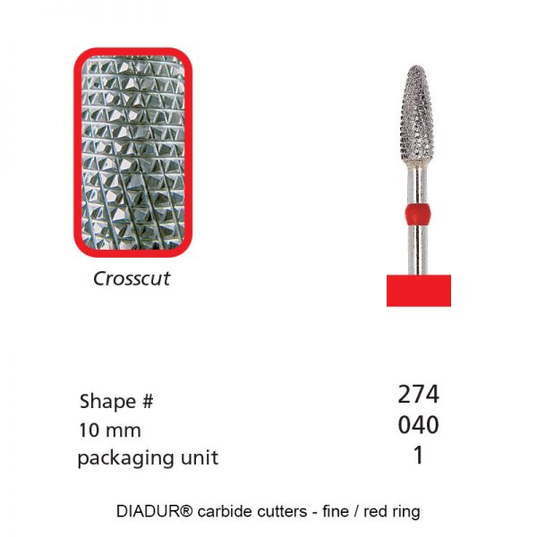 DIADUR® carbide cutters - Red ring super-tech - Shape 274 - 040mm-0
