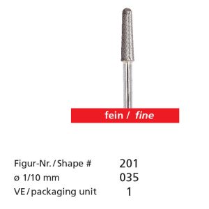Implantan Finishing Burs - Fine - Shape 201 -0