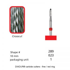 DIADUR® carbide cutters - Red ring matro - Shape 289 - 023mm-0