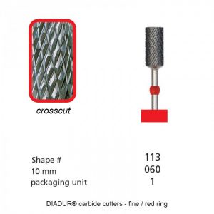 DIADUR® carbide cutters - Red ring micro - Shape 113 - 060mm-0