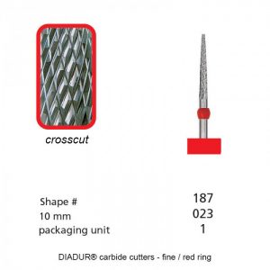 DIADUR® Carbide Cutters - Red Ring Micro - Shape 187 - 023mm-0