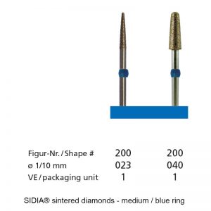 SIDIA® sintered diamonds - Macro - Shape 200-0