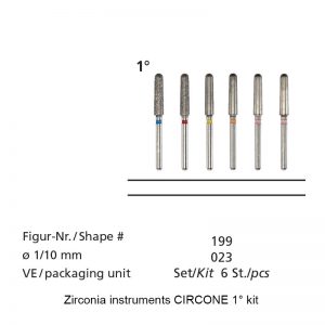 Zirconia instruments CIRCONE 1° kit-0
