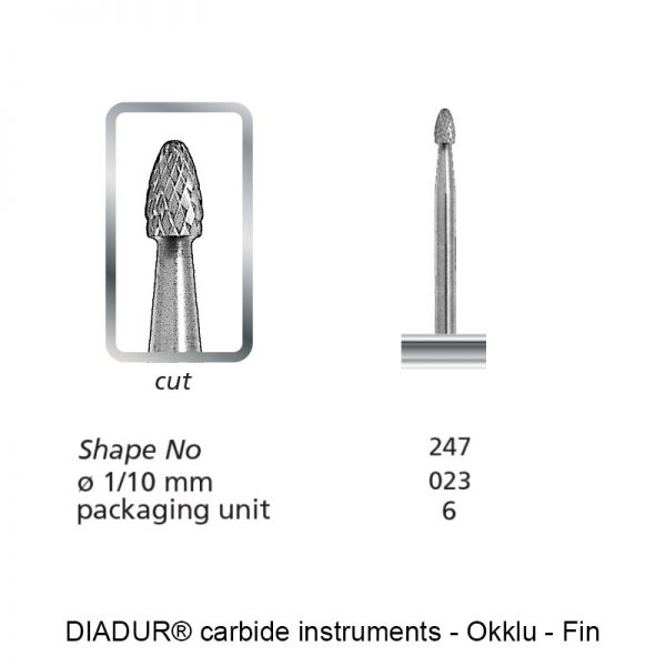 DIADUR® carbide instruments - okklu fin - Shape 247-0