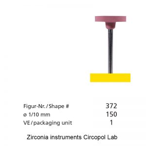 Zirconia instruments Circopol Lab - shape 372 - 150mm-0