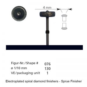 Electroplated spiral diamond finishers - Sprue Finisher-0