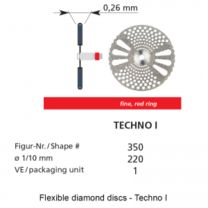 Flexible diamond discs - Techno I - Shape 350-0