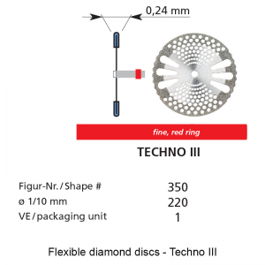 Flexible diamond discs - Techno III - Shape 350-0