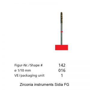 Zirconia instruments Sidia FG - shape 142 - 016mm-0