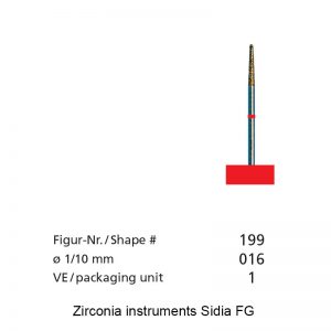 Zirconia instruments Sidia FG - shape 199-0