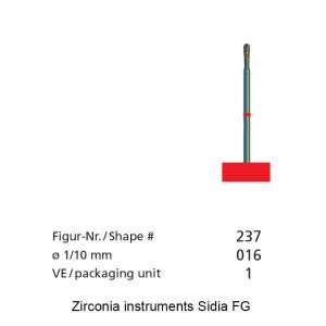 Zirconia instruments Sidia FG - shape 237-0