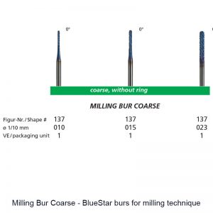 Milling Bur Coarse - BlueStar burs for milling technique-0