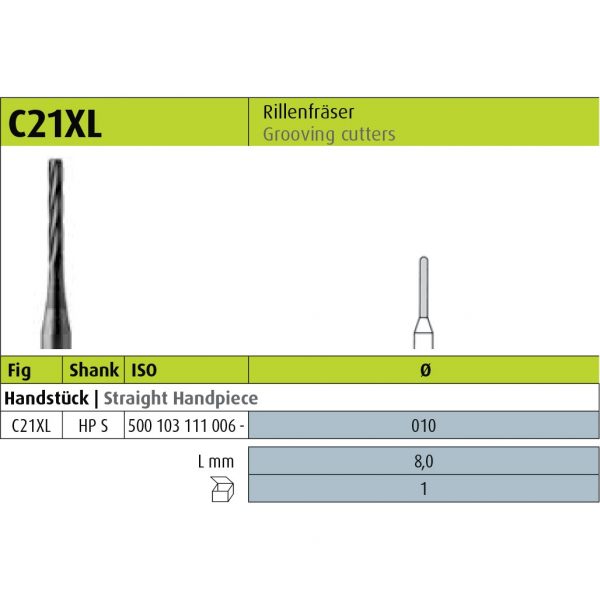 Jota C21XL - 010 - HP S (Milling burs) -0