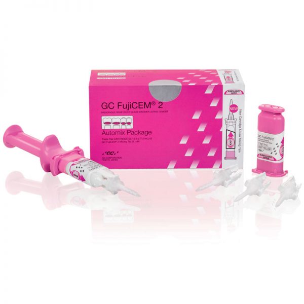 GC FujiCEM 2 Automix Paste-pak Glass Ionomer Cement, Light Yellow. For Dental Luting, Endo, And Lab Use. Exp 2026 Or Better. Made In Japan.